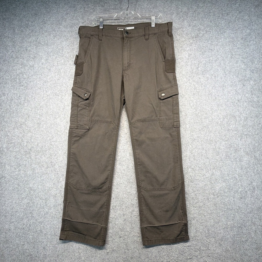Carhartt Mens Rugged Flex Ripstop Cargo Work Pants Brown 105461 36x32 Utility